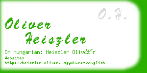 oliver heiszler business card